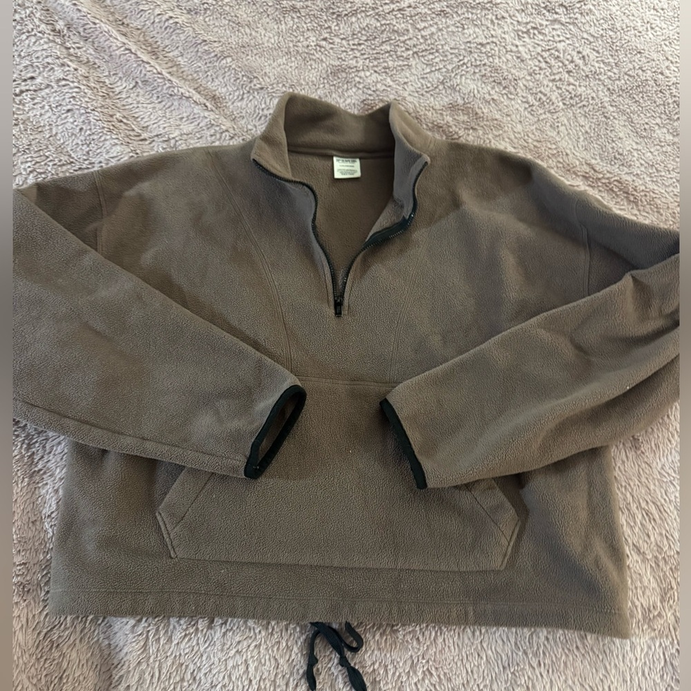 PINK Victoria's Secret Taupe Zip-Up Sweater